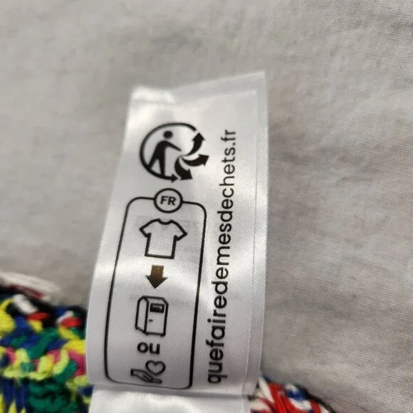 LAUREN Unisex Multicolor Geo-Motif Cotton-Linen Crewneck Sweater Size XS Ex. Con - Picture 12 of 16